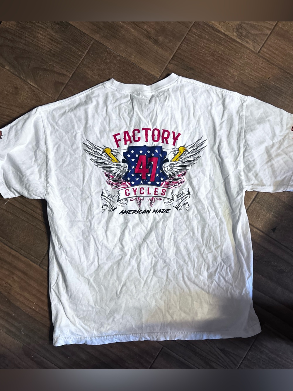 Vintage Harley Davidson factory 47 White Graphic Tee